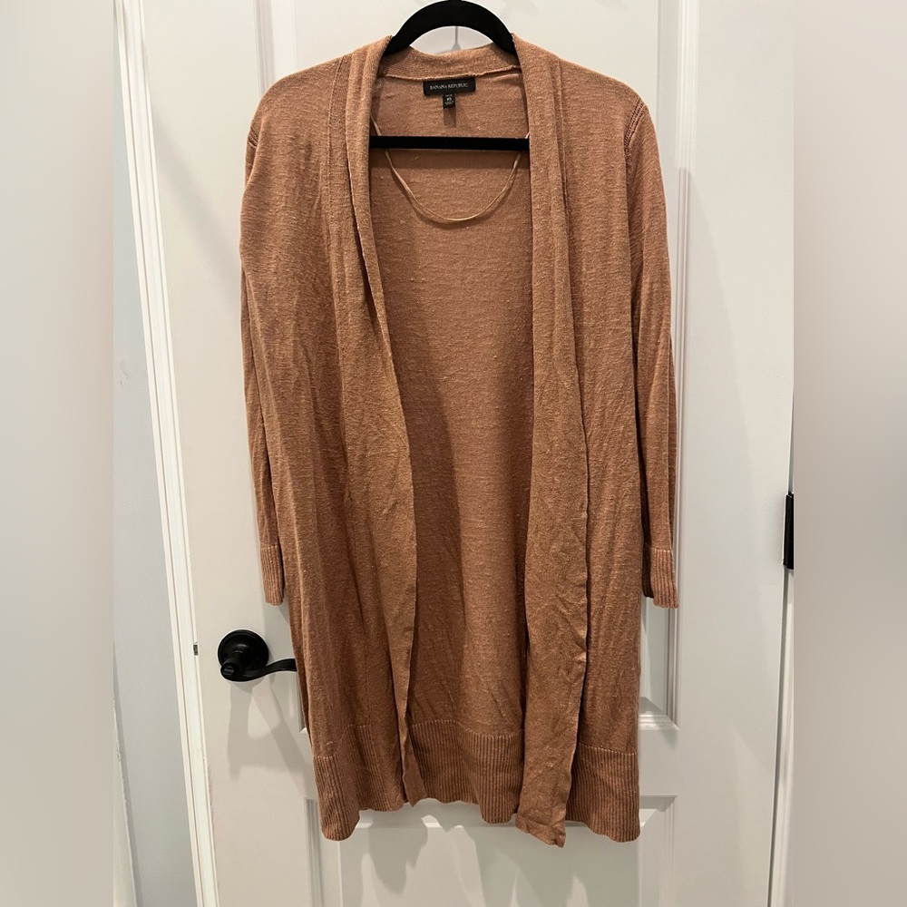 Banana Republic linen blend longline cardigan